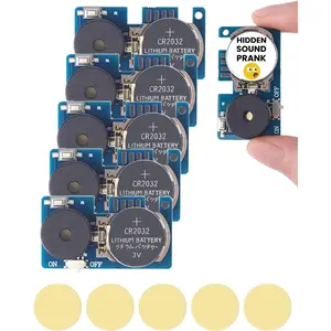 5PCS Cricket Noise Maker Prank, Hidden Sound Prank Device with 16 Sounds Beeping Several Months, Funny Office Home Pranks for Adults, Cricket Prank Gags & Practical Joke Toys Gifts