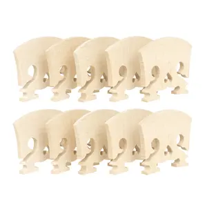 New Baroque Violin Bridge Selected Maple Pack of 10, High-Quality Musical Instrument Parts, Durable and Precise Craftsmanship