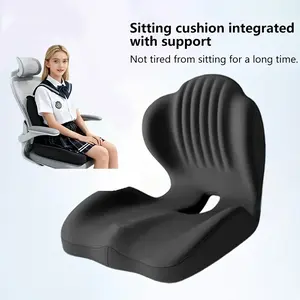 Memory Foam L-Shaped Chair Cushion, Back Support Seat Pad, Reduces Fatigue and Acts as a Posture Corrector for Office, Car and Truck Seats