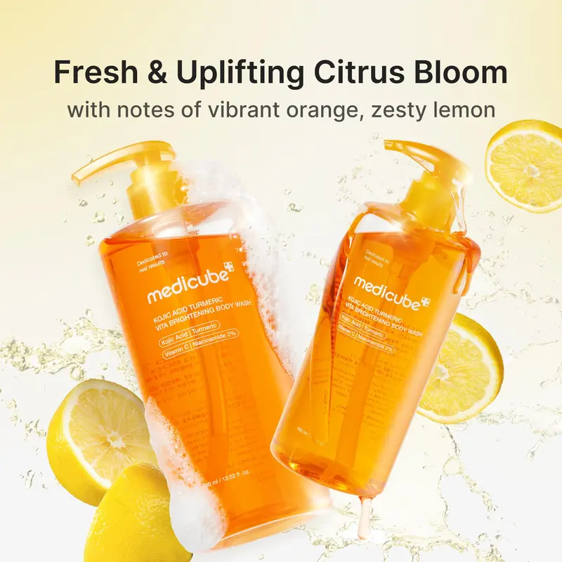 Refreshing fresh citrus scented Korean body wash