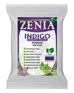 100g - Zenia Indigo Powder Hair & Beard Dye Color Hair Dye Haircare Hair Dye