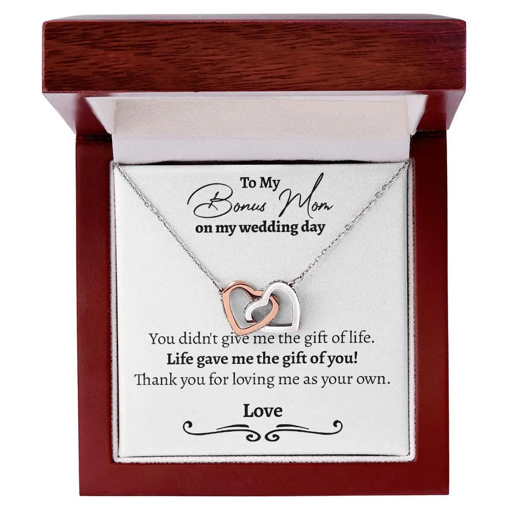 Stepmom Necklace, Stepmother Wedding Gift From Bride, Stepmother Of The Bride Gift, Bonus Mom Gift For Stepmother, Wedding Necklace, Beautiful Necklace Gifts for Mom - Perfect Mother's Day Jewelry, Thoughtful & Meaningful Gift for Mother
