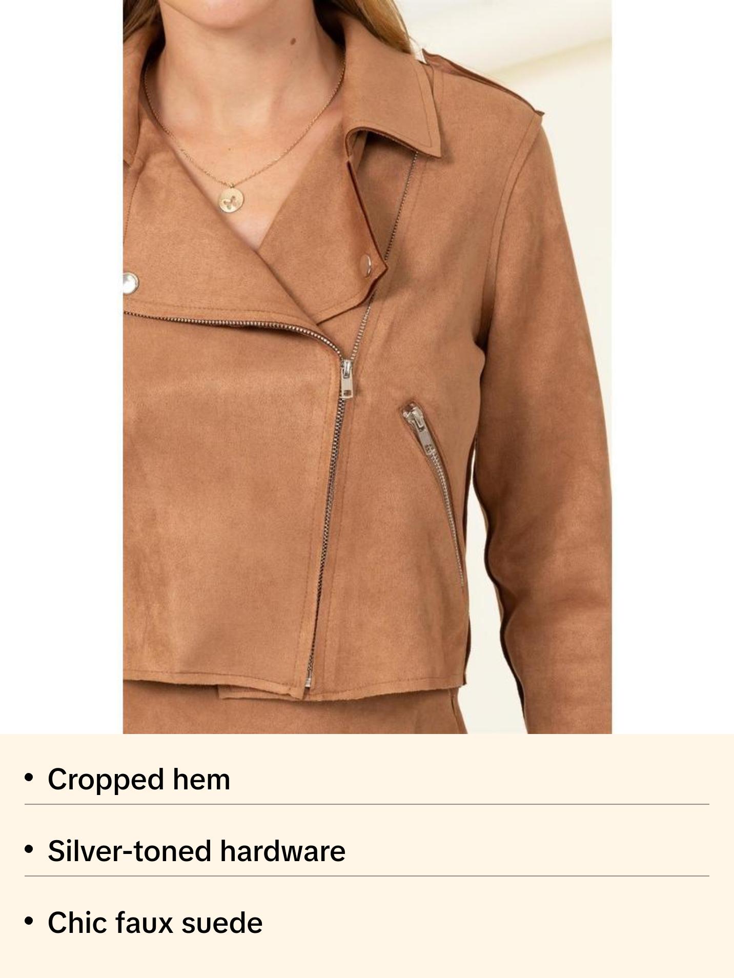 HYFVE Mod Girl Faux Suede Bike Jacket