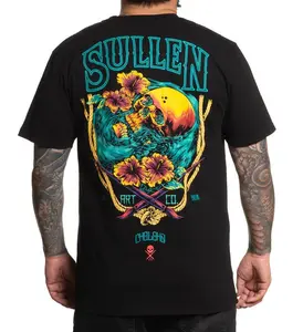 Sullen Brand Sinking Skull Premium Graphic T-shirt Summer 100% Cotton Art & Co Design Black Tee