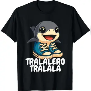 Tralalero-Tralala Italian-Brainrot Funny Gen Z T-Shirt Relaxed Fit Cotton T-Shirt