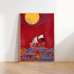 One Piece Anime Poster, Anime Wall Art