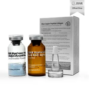 [JSNR Official] Freeze-Dried Peptide Shot Duo Set – 2 Weeks Fresh Activation Reverse Aging Face Lifting Kit (Serum), Blue Copper Peptide, Collagen, Hyaluronic Acid Serum, Instant Face Lift Korean skin care Serum for Anti-Aging, Deep Hydration