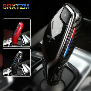 New 2026 LHD RHD ABS Carbon Fiber Black Red Center Console Gear Shift Knob Trim Cover For BMW G30 G31 G01 G02 G32 5 Series X3 X4 6gt car decoration accessoriess