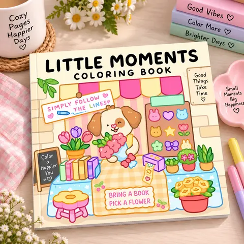 Fall Halloween Gift Color By Line Coloring Book and Coloring Book for Adults & Teens with Vibrant Outlines for Calm and Cozy Days