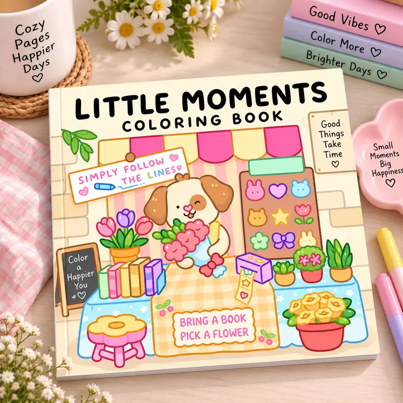 Fall Halloween Gift Color By Line Coloring Book and Coloring Book for Adults & Teens with Vibrant Outlines for Calm and Cozy Days