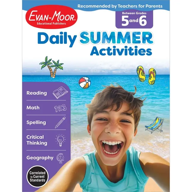 Daily Summer Activities Moving from 5th to 6th Gr by Evan-Moor Educational Publishers (Paperback)
