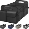High-Capacity Oxford Fabric Car Trunk Organizer - Waterproof, Durable, Collapsible, Space-Saving Auto Interior Cars Accessories, Moisture-Shield, Stores Flat, Default Black for SUV/Jeep Daily Travel