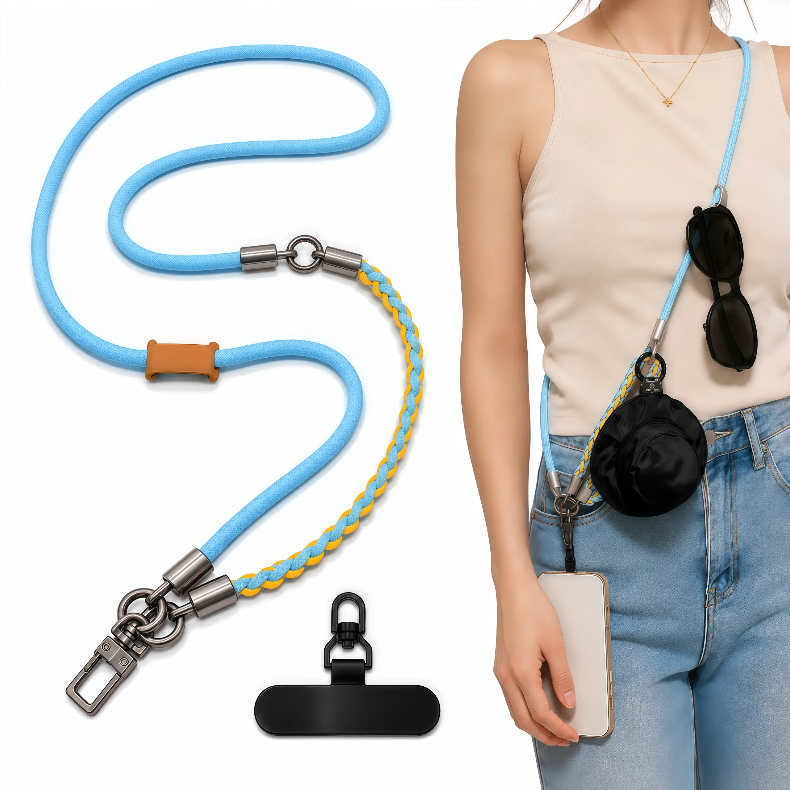 Lightning McQueen Special Edition Nylon Unisex Mobile Phone Case with Stylish 3-in-1 Crossbody Lanyard Neck-Wrist Strap, Optional Mini Pouch for Multi-Use Hands-Free Accessory (Travel, Concerts)