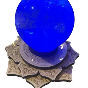 Clear Crystal Quartz Sphere with Light Up Base - Healing Crystal for Home and Office Decor, Unique Design for Meditation and Energy Healing