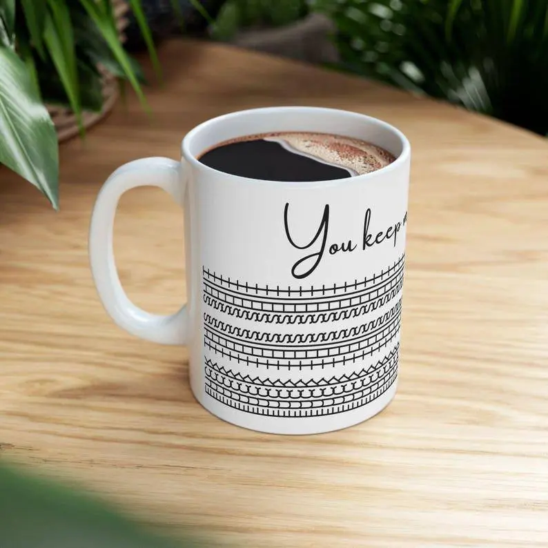[Sale Up To 50%] You Keep Me Sane" Coffee Mug, Gift for Work Bestie, Funny Coffee Mug, Unique Gift Idea, Modern Coffee Lover Gift