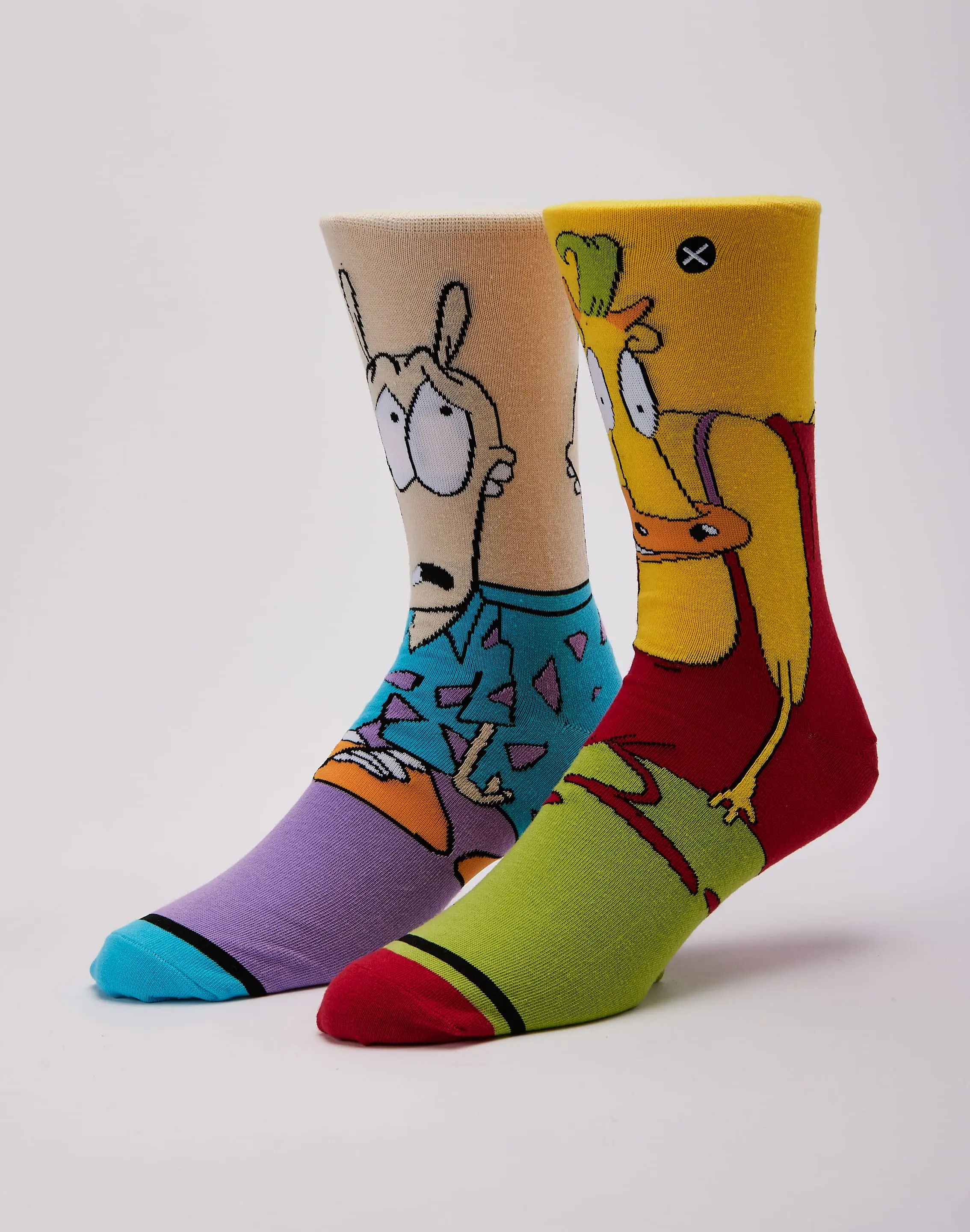 Mens Odd Sox Rocko & Heffer Crew Socks
