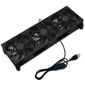 Router Cooling Fan for Computer Cooler Audio Video Network Cabinet Server Cooling Project Equipment and Workstation DC 5V USB Power 120mm 360mm Fan with