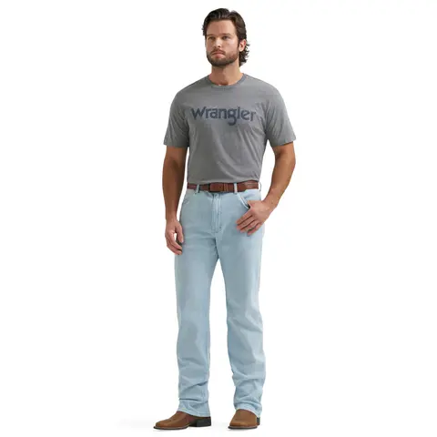 Wrangler Toughlite Cowboy Cut Original Fit Jean- Light Wash Classic Denim Menswear Long