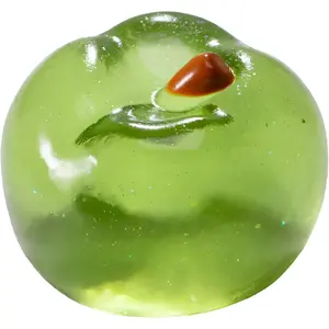 Handmade Silicon Taba Clear Apple Squishy Clear Apple，Safe & Non-Toxic Sticky Mochi Squishy Fidget Stress-Relief Squeeze Toys for Kids & Adults Relaxation & Sensory Play