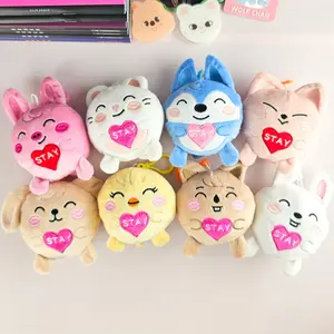Love Stay Plushie Keychain Kpop Gift with Adorable Character Designs & Chain Strap for Easy Carrying Perfect for Kpop Fans