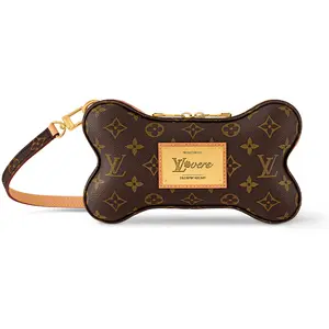 Louis Vuitton Bone Mini Crossbody Bag for Women, Adjustable Detachable Strap, Monogram Coated Canvas, Brown