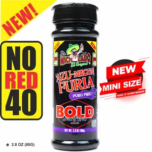 NO RED 40 - MINI Size Azu-Mecha Furia BOLD 2.8oz Snack Seasoning - Sr. Michelado - Bottle Snack Flavor powder