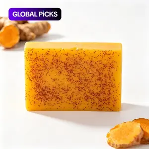 Turmeric & Kojic Brightening Soap, Cleansing Cold Pressed Soap for Face & Body, Moisturizing Body Wash & Soap for Women & Men, Acne, Cleanser, Turmeric Brightening Bar #GLOBAL PICKS