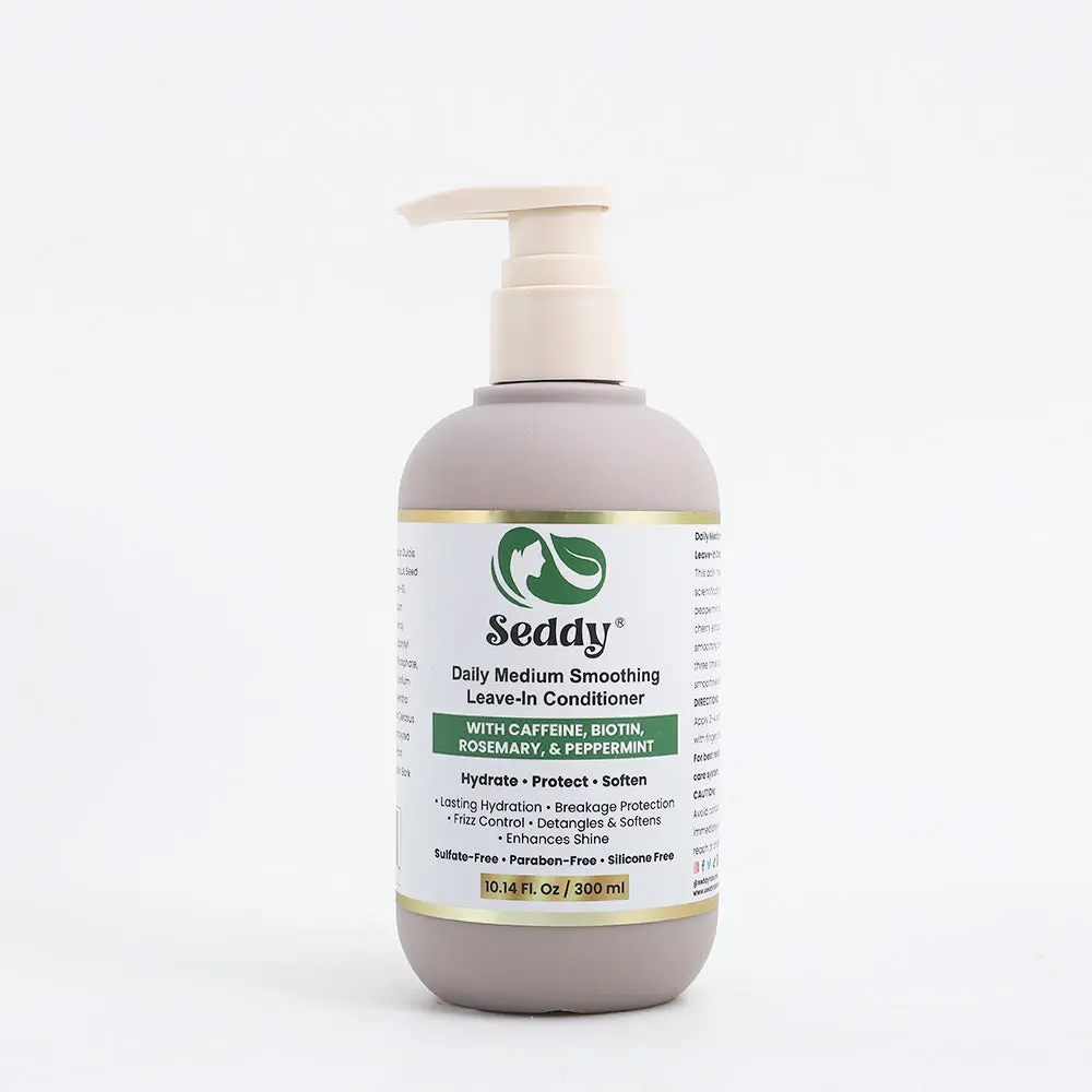 Daily Smoothing Leave-In Conditioner with Niacinamide, Caffeine, Biotin, Peppermint, & Honey | 10.14 Fl Oz