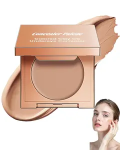 Under Eye Brightener Concealer, Colored Clay CC Undereye Corrector for Dark Circles, Cream Hydrating Brightening Conceal Under Eye Skin, Skin Concealer Color Correcting for Women Makeup, 03 Pink