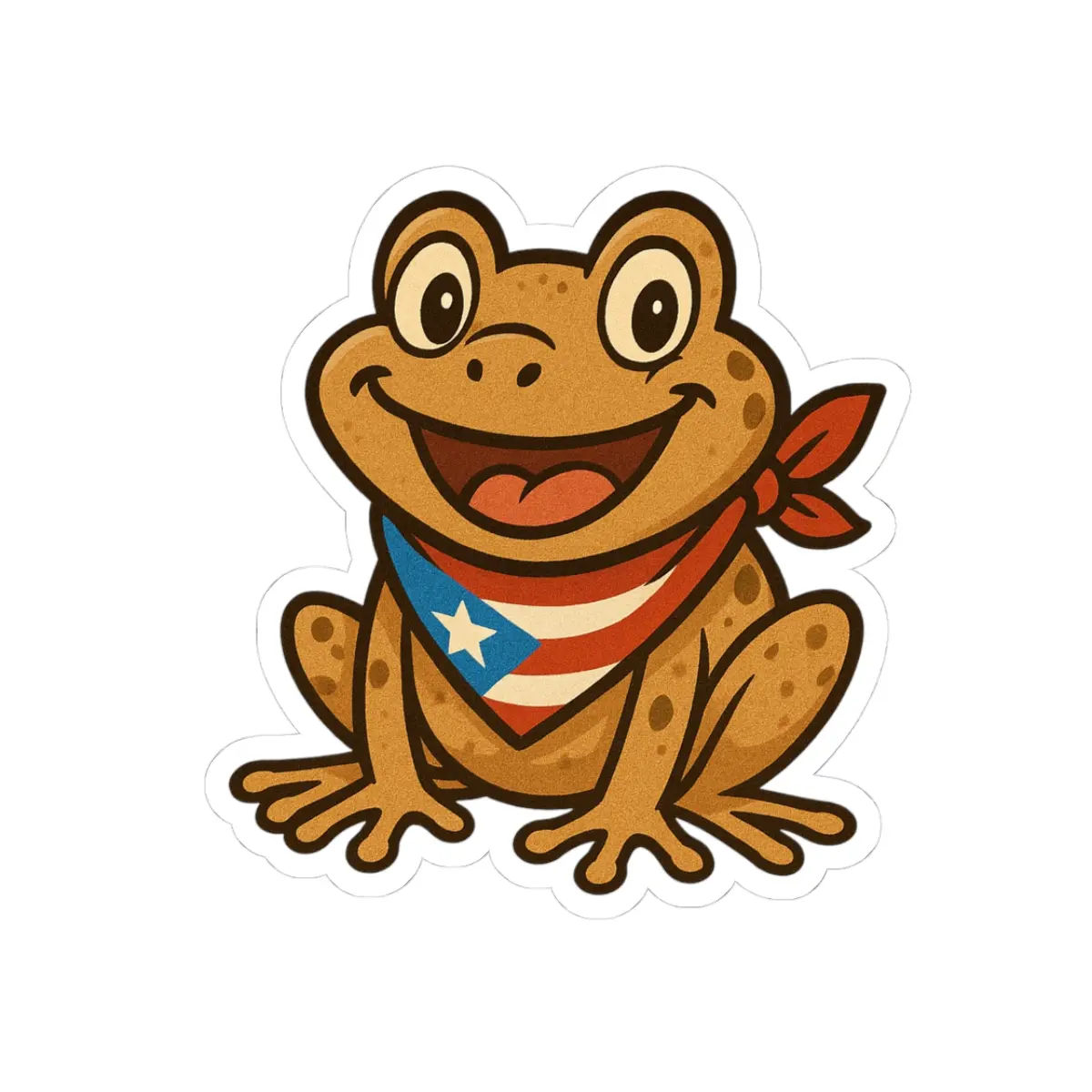 Happy Frog Kiss-Cut Stickers, Cute Frog Decal for Laptop, Fun Frog Design for Kids, Animal Stickers for Scrapbooking, Frog Lover Gift