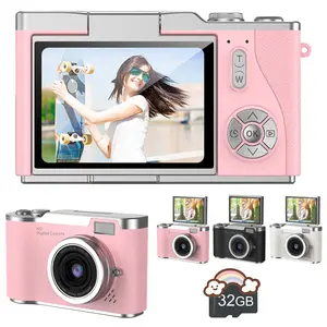 HD 1080P Digital Camera with SD Card, 16X Digital Zoom Camera, Portable Mini Camera, Stunning Versatile, for Teenagers Students Boys Girls, Point and Shoot Camera for Gifts, Tech Gadgets, Gift