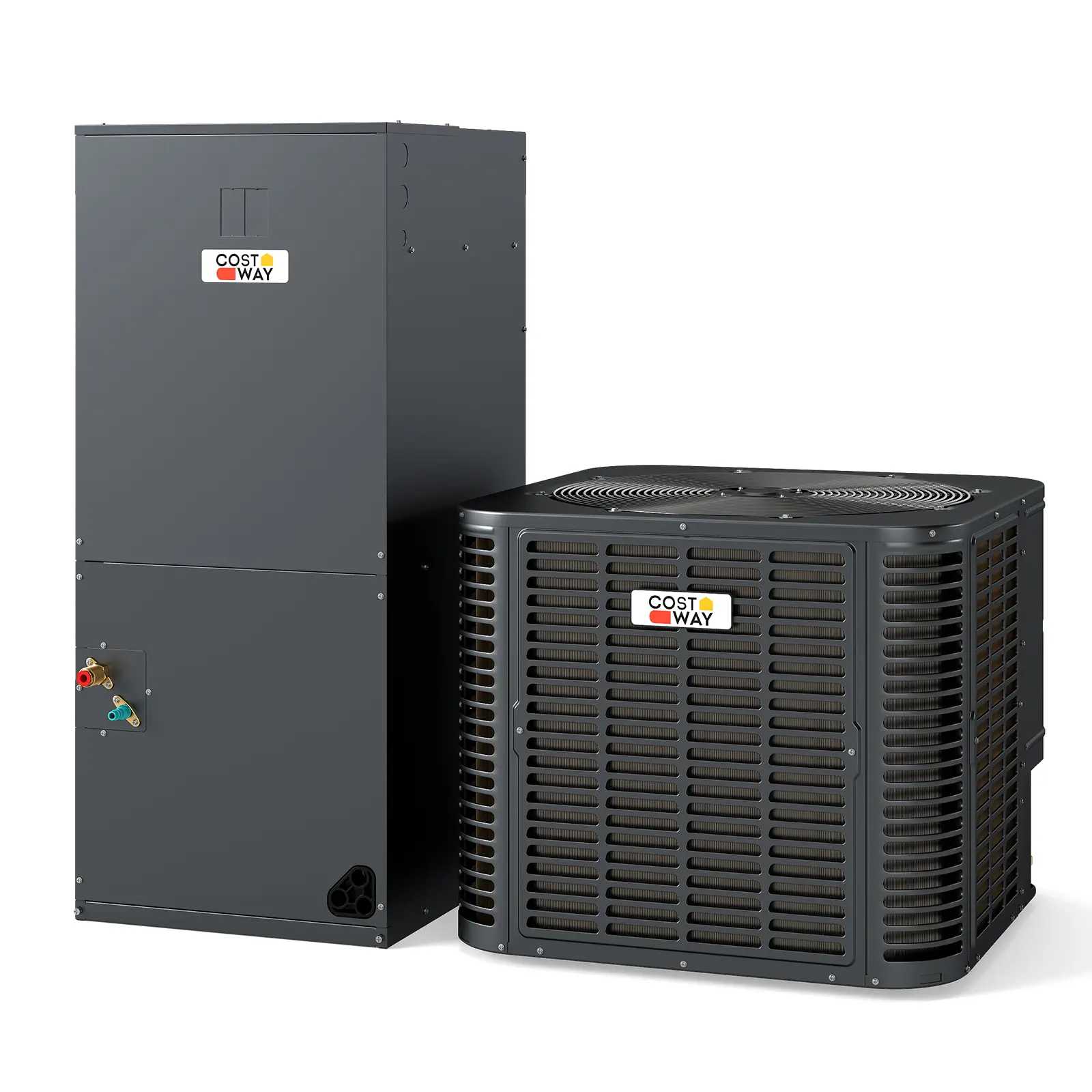 COSTWAY - 2 to 3 Ton 18.6-20 SEER2 Central Air Conditioner with Variable Speed