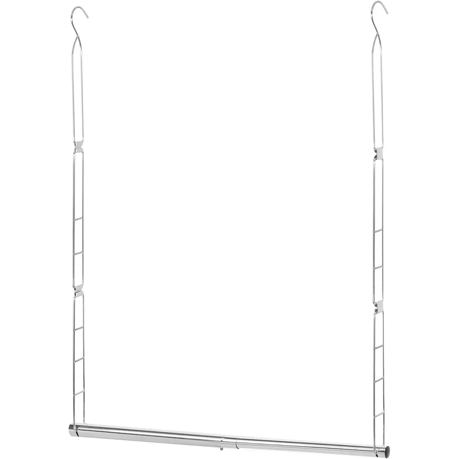 Hanging Closet Rod, Adjustable Width and Height Closet Hanging Organizer, Space-Saving Clothes Hanging Bar, Closet Extender Hanging Rod Double Closet Hanging Rod, 1 Pack Chrome