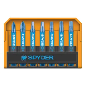 Spyder 19028 Hex/Phillips/Square/TORX® 1/4 in x 2 in Impact Bit Set 7 Piece