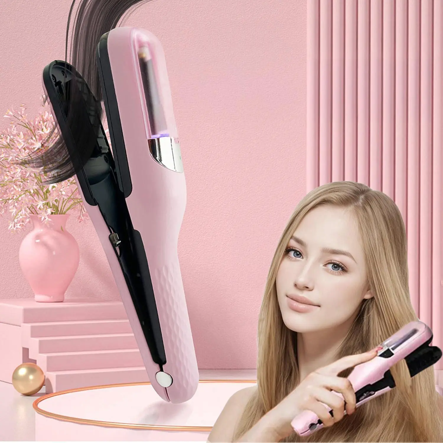 Cordless Split End Hair Trimmer, Split Ends Clipper, Portable Flyaway Hair Cutter, Precision Trimming Tool for Dry Damaged Hair, Ideal for Home Salon Travel, Gift Choice