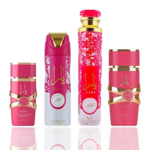 Yara Candy perfume + Yara Candy 20ml oil + Yara Candy air freshener + Yara Candy body spray -- 4 piece bundle