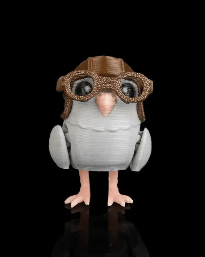 Ace Pigeon Pilot Keychain – 3D Printed Bag Charm