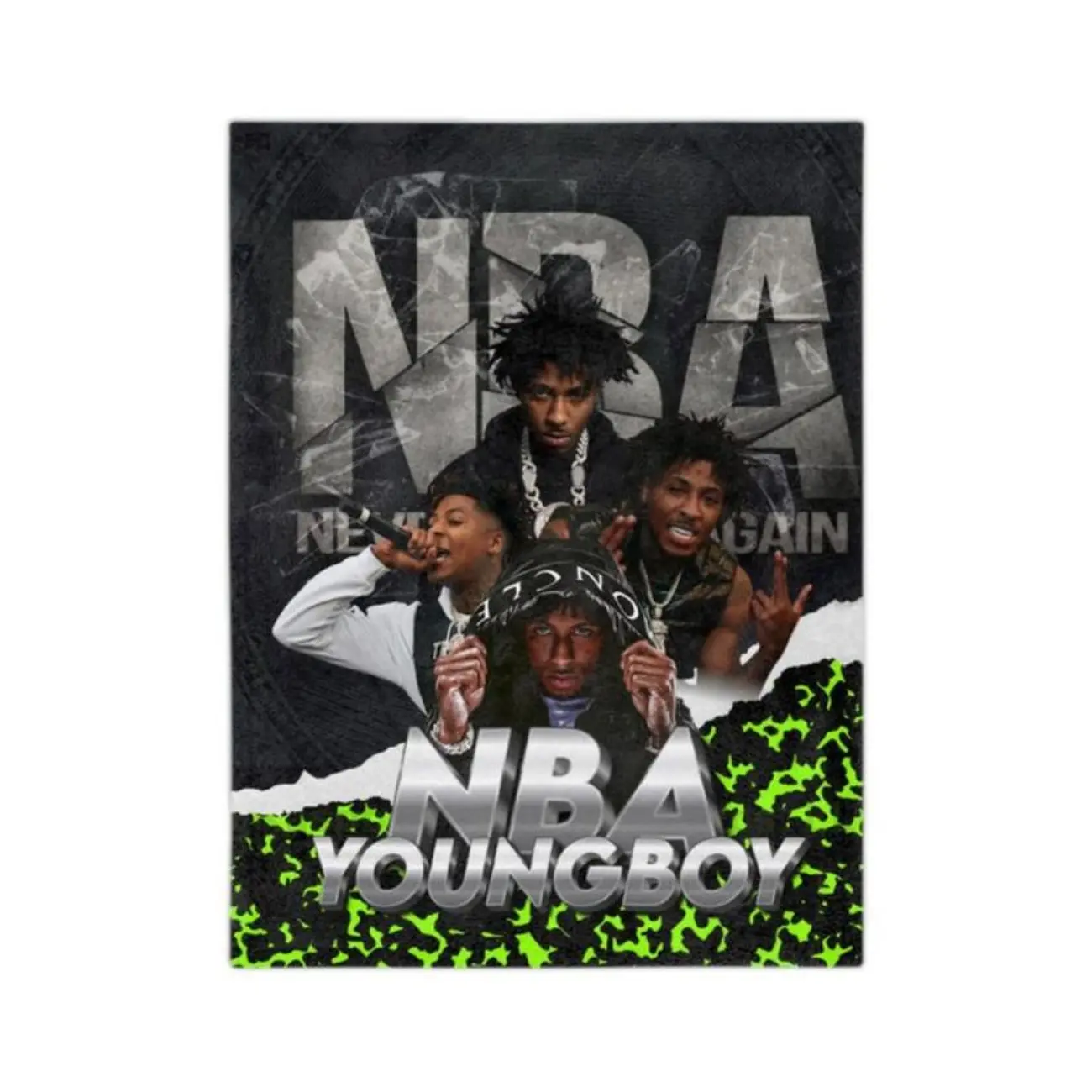 YoungBoy Velvet Microfiber Blanket, a home décor for music lovers, perfect for super-soft upholstery on sofas/couch potatoes/bedrooms. A wonderful gift for children, family, and friends.