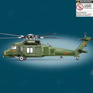 Helicopter 718pcs Building Block Toy Set, High-Tech Airplane Blocks Home Decor, Perfect New Year Christmas Birthday Gift for Friends