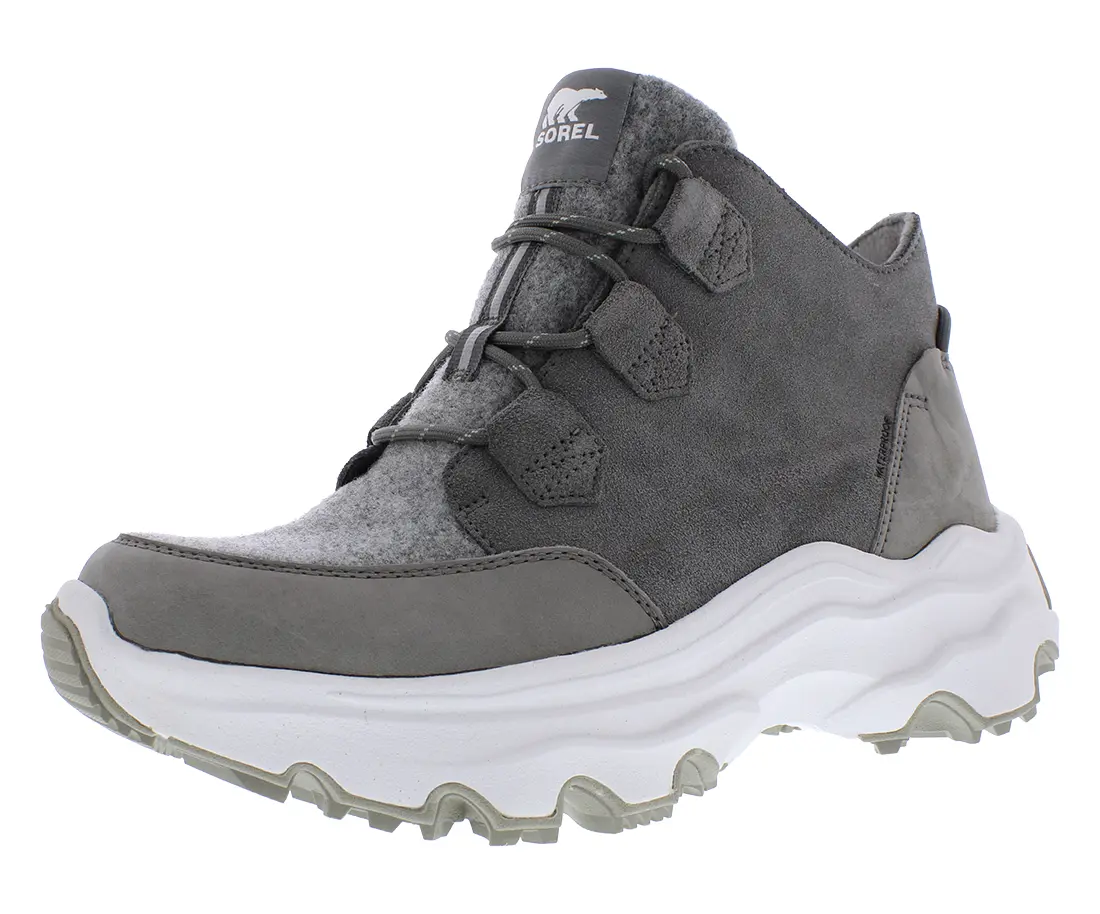 Sorel Women's Kinetic Breakthru Caribou Boot, a Waterproof Lace-Up Sneaker Style for Casual Outdoor Footwear