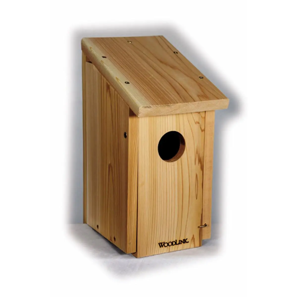 212 MAIN Solid Wood Cedar Woodpecker House - Natural Cedar, Hanging Ready, Predrilled Holes, Attractive Design, Attracts Birds