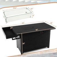 52" Black-50,000 BTU-Rattan