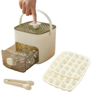 48 compartment ice maker with easy press lid double layer portable design includes silicone tray, durable plastic construction, countertop ice maker , beverage cooling, suitable for homemade frozen foods and drinks, ideal for summer drinks