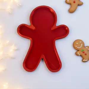 Gingerbread Man Holiday Tray for Jewelry or Decorations 4 Colors