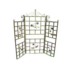 Oakland Living  - 3 Piece Hinged Patio Screen With Basket Loops - Hammertone Bronze