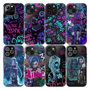 Jinx Arcane Inspired Phone Cases, Neon Colour Graffiti Art, Arcane Inspired Phone Cover, Protective Cell Phone Shell,iPhone case 17/16/15/14/13/12/11