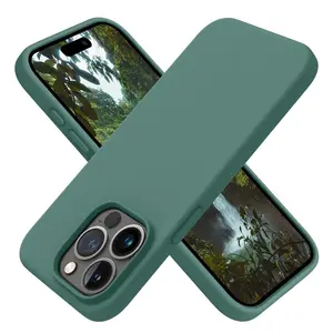 OTOFLY Compatible with iPhone 15, 15 Plus, 15 Pro, 15 Pro Max Cases, Liquid Silicone Case, Full Body Screen Camera Protective Cover, Shockproof, Slim Phone 15 Case, Anti-Scratch Soft Microfiber Lining Protector Protection
