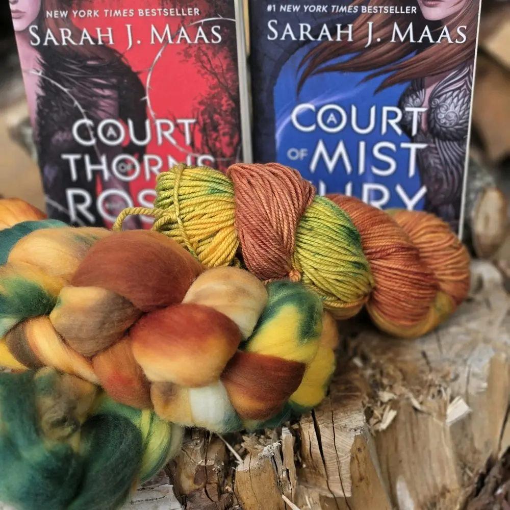 Hand Dyed Yarn & Roving for Spinning, Bookish Collection: Copper Fox
