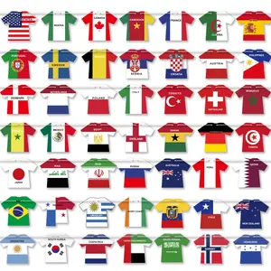 2026 World Cup Soccer Jersey Flag Bunting Banner 50 Pcs International Country String Flags Garland Merchandise for Sports Themed Parties, Olympic, Events, and Outdoor Celebrations Soccer Decorations for Fans