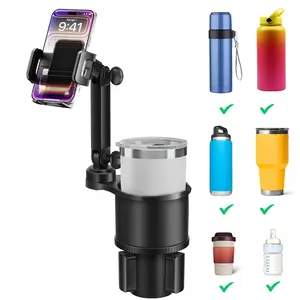 Multifunctional car organizer,Cup Holder Expander for Car,Universal Adjustable Gooseneck Cup Holder Cradle Car Mount for for iPhone & Samsung Smartphones,Huawei,LG, Sony, Nokia,Fit for Yeti, Hydro Flask, Nalgene, Stanley, Owala Tumblers